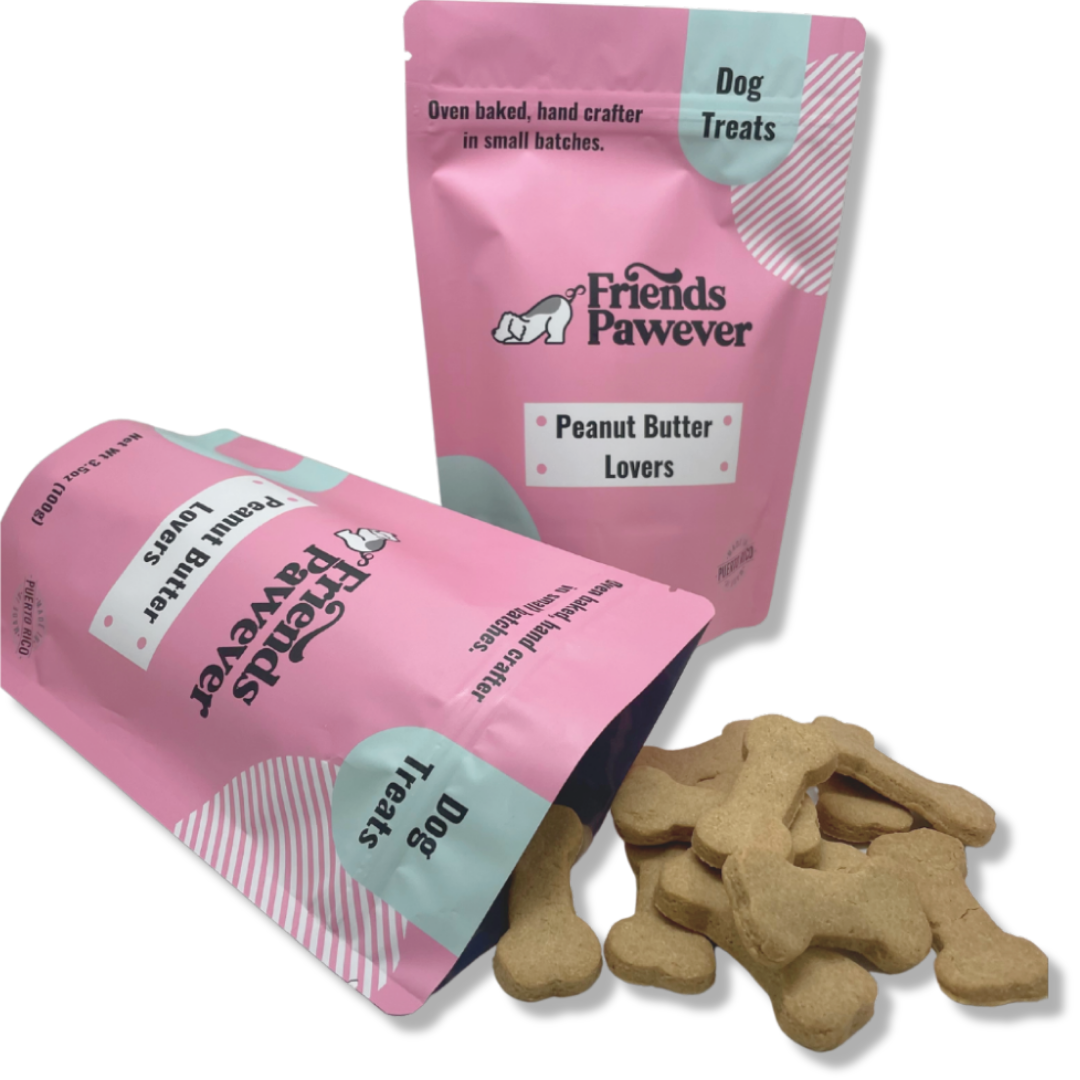 Peanut Butter Lovers - Bone Dog Treats Bag