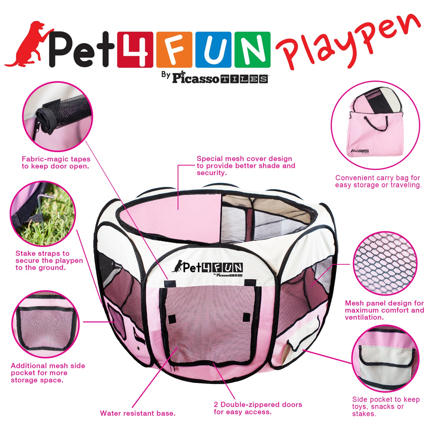 PET4FUN® Portable Pet Puppy Dog Playpen
