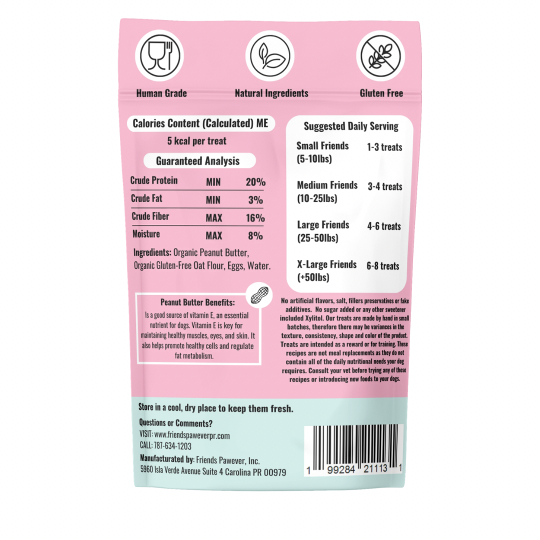 Peanut Butter Lovers - Bone Dog Treats Bag