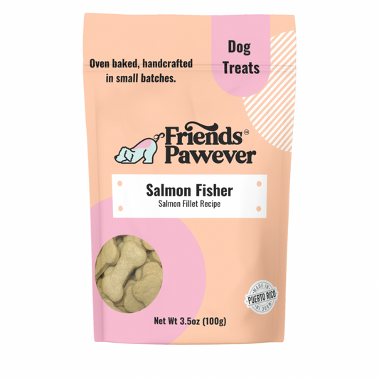 Salmon Fisher - Bone Dog Treats Bag