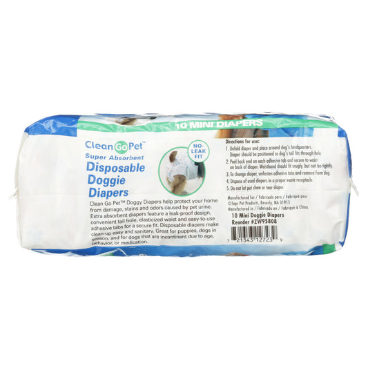 Clean Go Pet™ Disposable Doggie Diapers